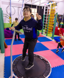 Child participating in HOPE Qatar's Therapeutic Intervention Program